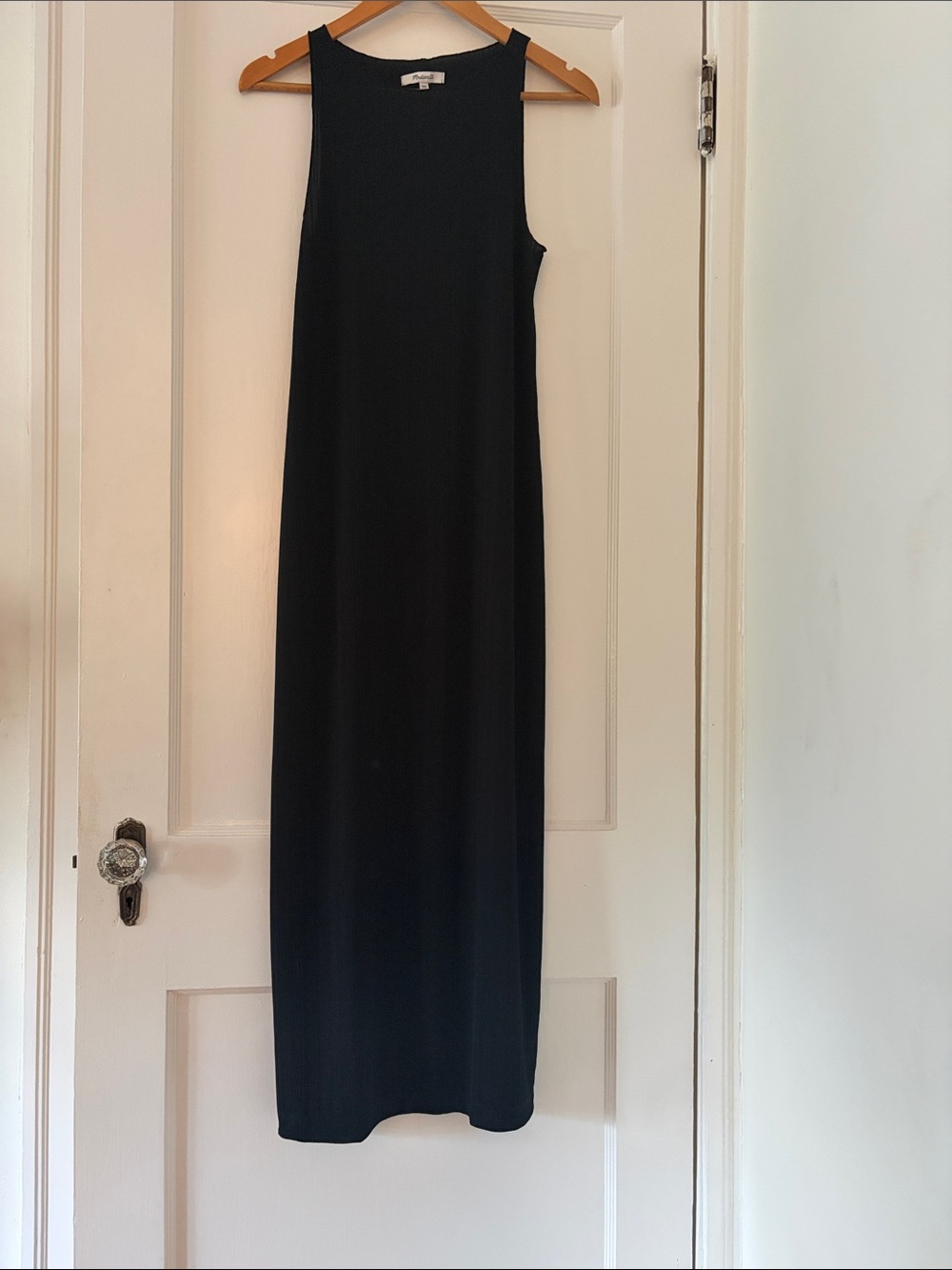 Madewell Black Sleeveless Maxi Slip Dress